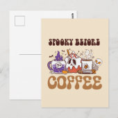 Spooky voor koffie briefkaart (Voorkant / Achterkant)