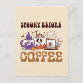 Spooky voor koffie briefkaart (Voorkant)