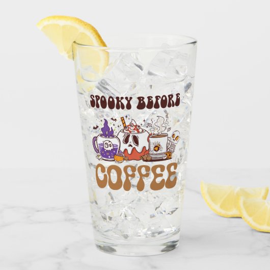 Spooky voor koffie glas (Voorkant ijs)