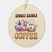 Spooky voor koffie keramisch ornament (Links)
