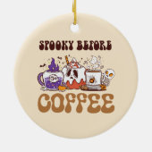 Spooky voor koffie keramisch ornament (Achterkant)