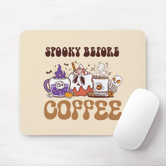 Spooky voor koffie muismat (Met muis)