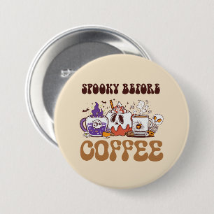 Spooky voor koffie ronde button 7,6 cm