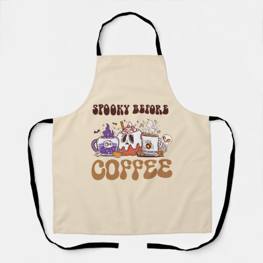 Spooky voor koffie schort (Voorkant)