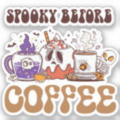 Spooky voor koffie sticker (Voorkant)