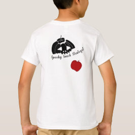 Spooky Warm Black Silhouette Witch & Pumpkin T-shirt