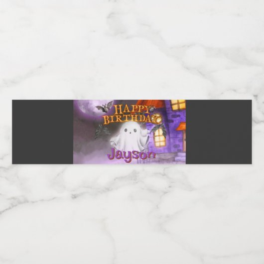 Spooky Waterfles Etiket (Enkel label)