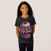 SPOOKY WATERVERF HALLOWEEN CUPCAKES T-SHIRT (Voorkant volledig)