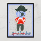 Spooky Waterverf Halloween Pirate Briefkaart (Voorkant)