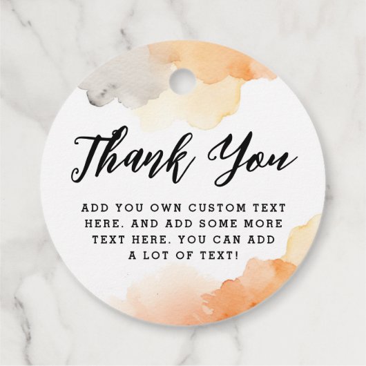 Spooky waterverf Jack-o-Lantern Halloween Bedankjes Labels (Achterkant)