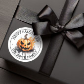 Spooky waterverf Jack-o-Lantern Happy Halloween Ronde Sticker