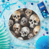Spooky Waterverf schedels Halloween papier Bord (Feest)