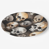 Spooky Waterverf schedels Halloween papier Bord (Gekanteld)