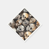 Spooky Waterverf Skulls Halloween Servet (Hoek)