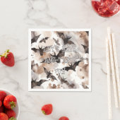 Spooky Waterverf vleermuizen Halloween Fang-Tastic Servet (Insitu)