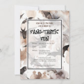 Spooky Waterverf vleermuizen Halloween Party Kaart (Voorkant)