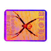 Spooky Weaver (geel), flexibele foto Magneet (Horizontaal)