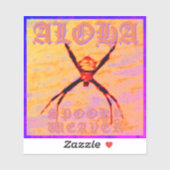 Spooky Weaver (geel), flexibele foto Sticker (Vel)