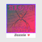Spooky Weaver (sinaasappel), flexibele foto Sticker (Vel)