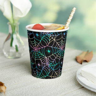 Spooky Webs en griezelige Crawlers Halloween Papieren Bekers