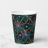 Spooky Webs en griezelige Crawlers Halloween Papieren Bekers (Achterkant)