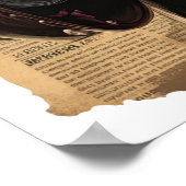 Spooky weerwolf  Halloween krantenstijl Poster (Hoek)