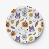 Spooky weerwolf Halloween vibes Papieren Bordje (Voorkant)