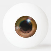 Spooky Weird Realistic Brown Eye Eyeball Halloween Pingpongbal (Voorkant)
