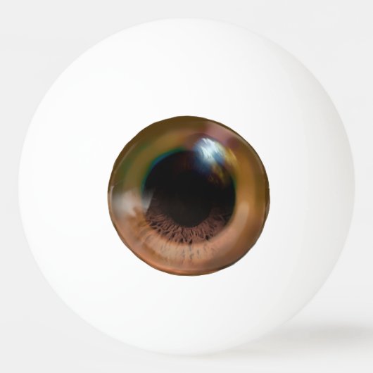Spooky Weird Realistic Brown Eye Eyeball Halloween Pingpongbal (Voorkant)