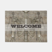 Spooky Welkom griezelig skelet Halloween deurmat (Voorkant)