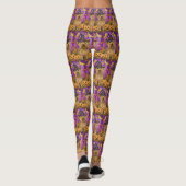 Spooky Wheaten Terrier Hond Halloween Heksenpompoe Leggings (Achterkant)