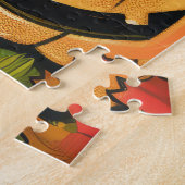 Spooky Wheaten Terrier Hond Halloween Heksenpompoe Legpuzzel (Zijkant)