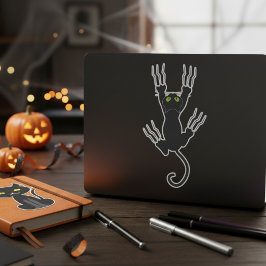 Spooky Whiskers Halloween Black Cat Sticker