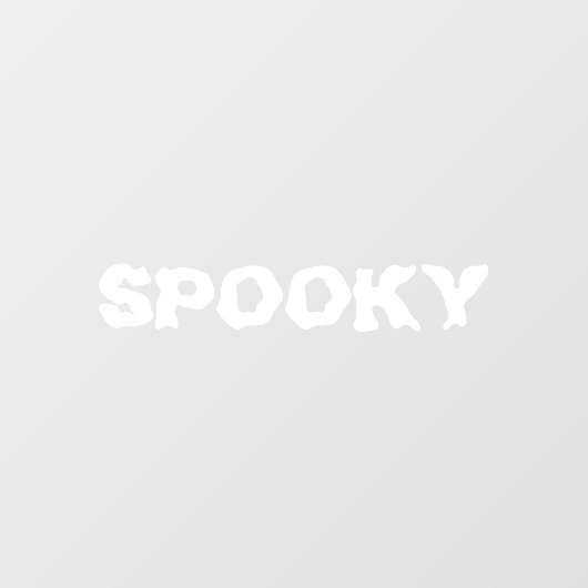 Spooky white Halloween aangepaste tekstdecoratie Raamsticker (Vel)