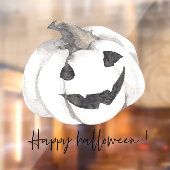 Spooky White Pumpkin | Happy Halloween Raamsticker (Vel 2)