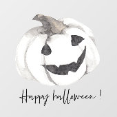 Spooky White Pumpkin | Happy Halloween Raamsticker (Vel)