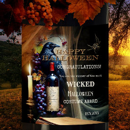 Spooky Wicked Halloween Kostuum Award Wijn Etiket