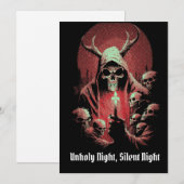 Spooky Winter Horror Duivel Occult Feestdagenkaart (Voorkant / Achterkant)