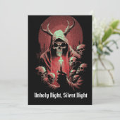 Spooky Winter Horror Duivel Occult Feestdagenkaart (Staand voorkant)