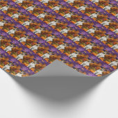 Spooky Wirefox Terrier Hond Halloween Heks Pompoen Cadeaupapier (Hoek)