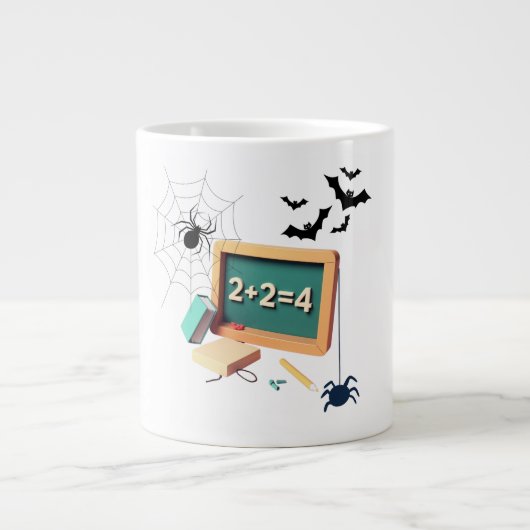 Spooky Wiskunde Teacher Grote Koffiekop (Voorkant)