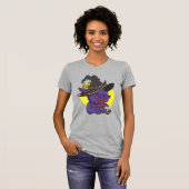 Spooky Witch Bat Cartoon T-shirt (Voorkant volledig)