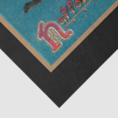 Spooky -witch-dansen met zwarte kat tissuepapier (Detail)