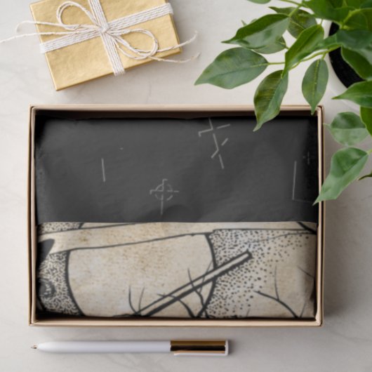 Spooky Witch & Graveyard Silhouettes Tissuepapier (Geschenk)