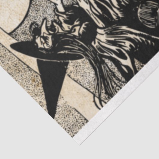 Spooky Witch & Graveyard Silhouettes Tissuepapier (Detail)