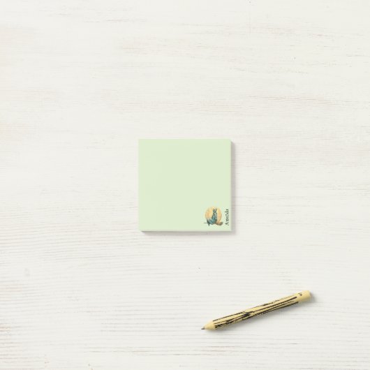 Spooky Witch Green Post-it® Notes (Op bureau)