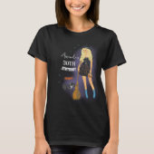 Spooky Witch Halloween Birthday Black T-shirt (Voorkant)