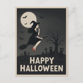 Spooky Witch Halloween Greeting Briefkaart