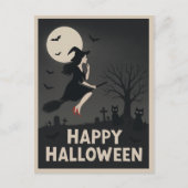 Spooky Witch Halloween Greeting Briefkaart (Voorkant)