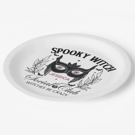 Spooky Witch Halloween Party 30ste verjaardag Papieren Bordje (Gekanteld)